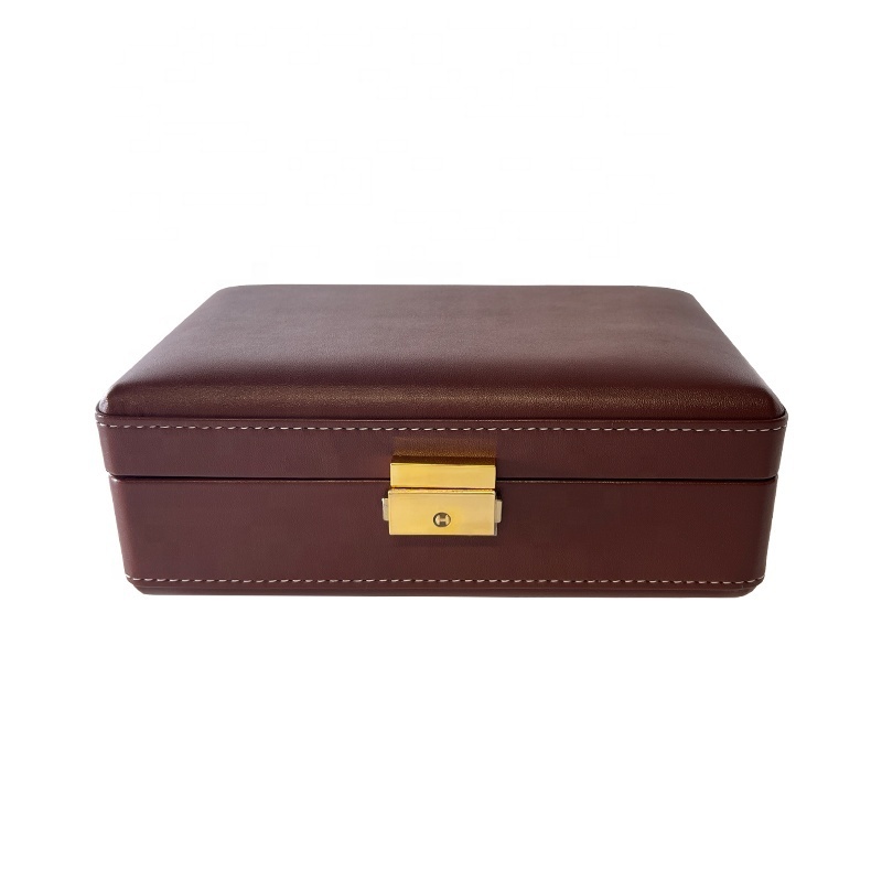 In stock cedar wood cigars travel leather wood humidor case with cigar Accessories gift set