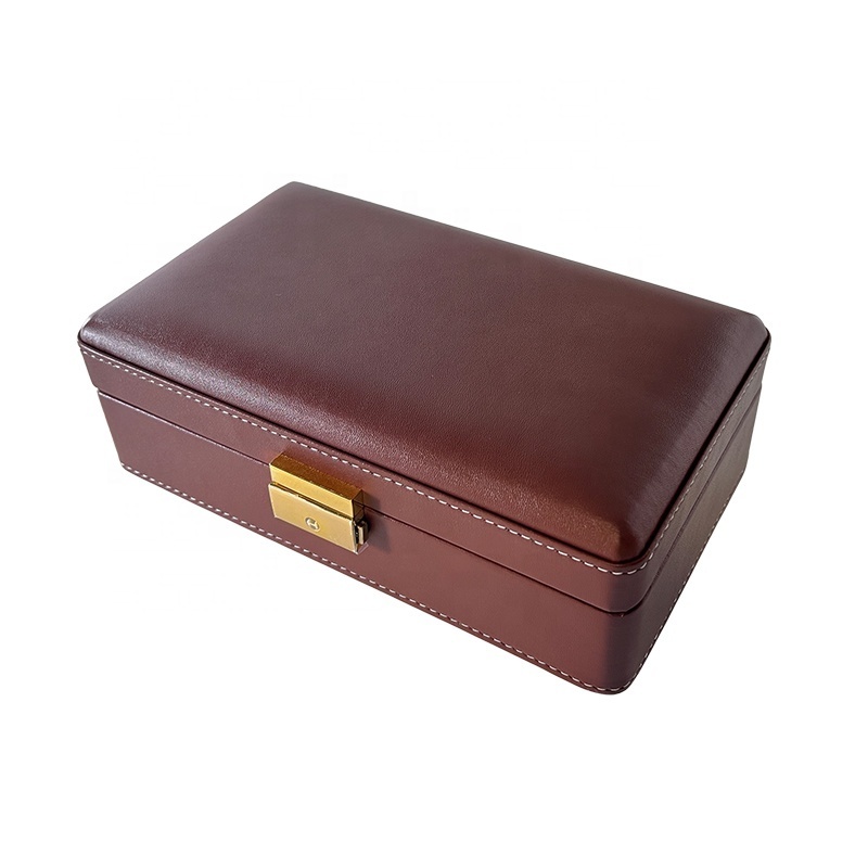 In stock cedar wood cigars travel leather wood humidor case with cigar Accessories gift set