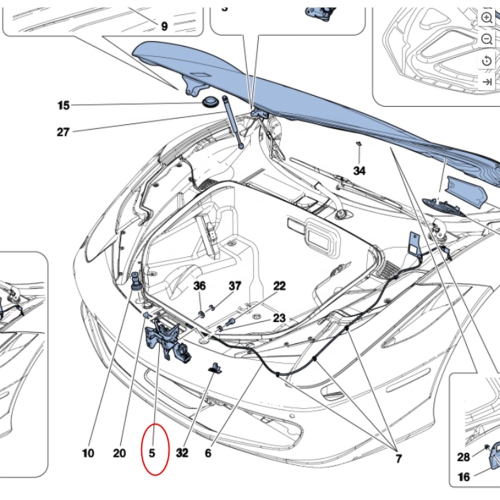 For Ferrari 458 488 F8 High Quality Hot selling  Hood bonnet lid latch lick