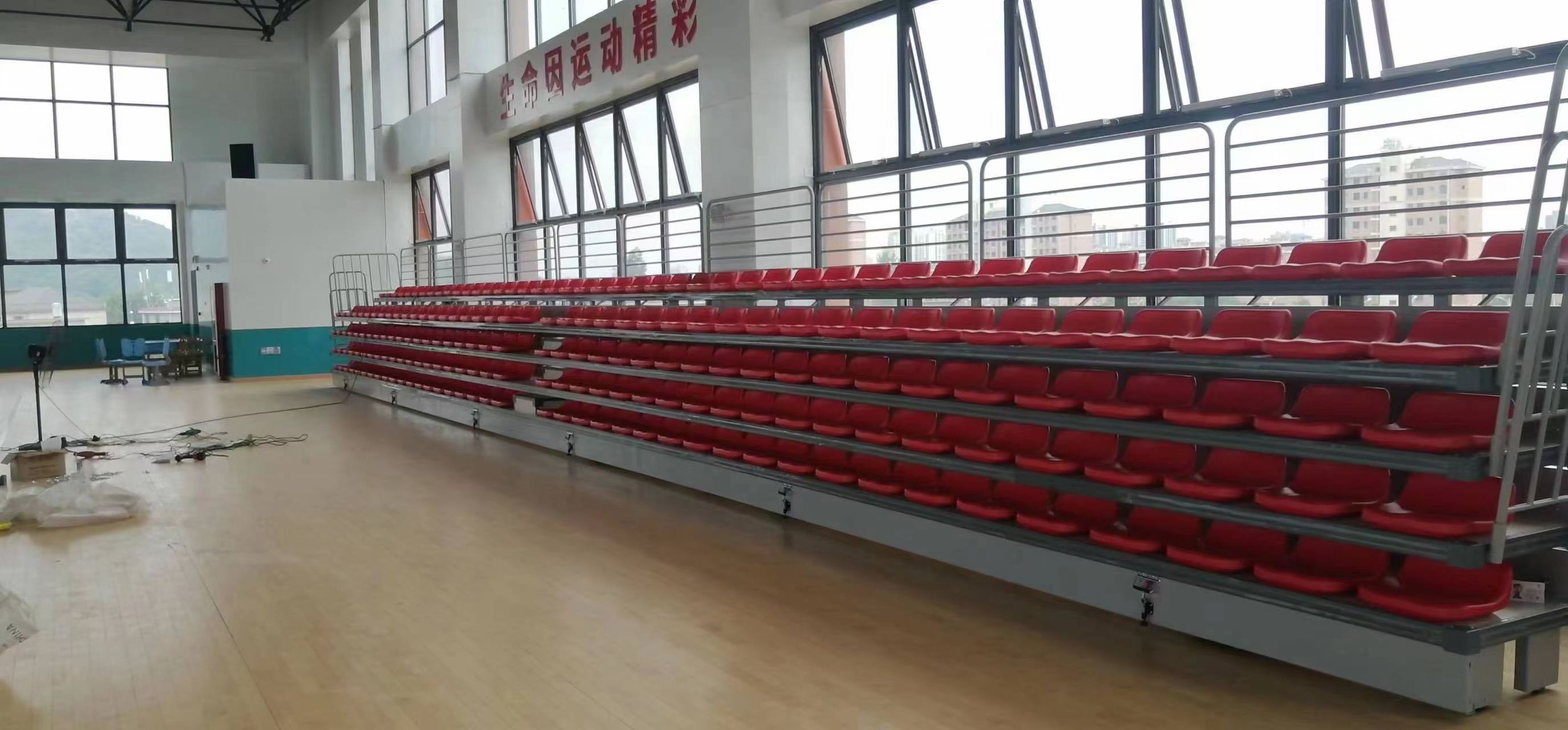 Factory supply  Stadium Seat HDPE  Chair BLEACHER SEATING SYSTEMS  electric hydraulic Movable system for export