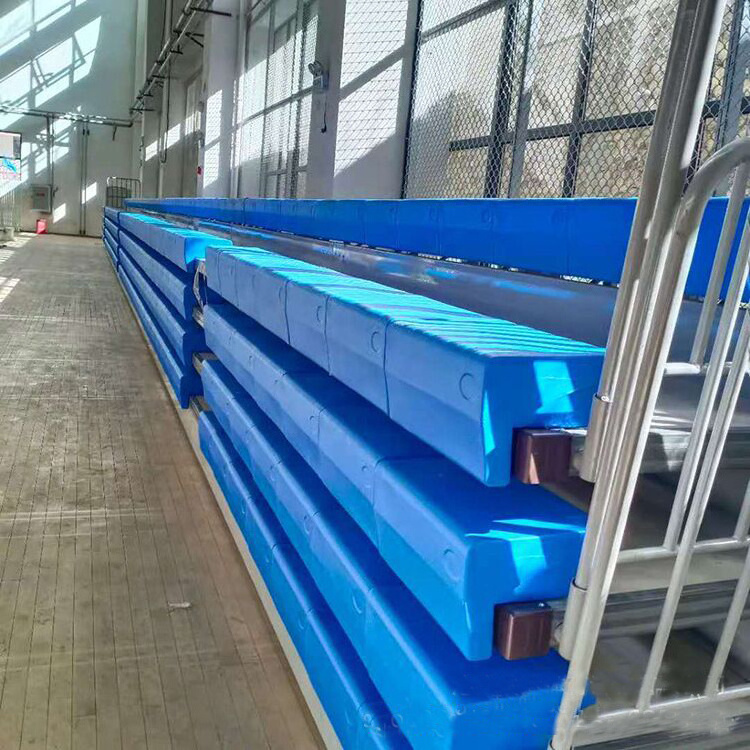 Factory Sport Retractable Bleachers with Stadium Seat HDPE corner Chair for basketball court , volleyball court,football court