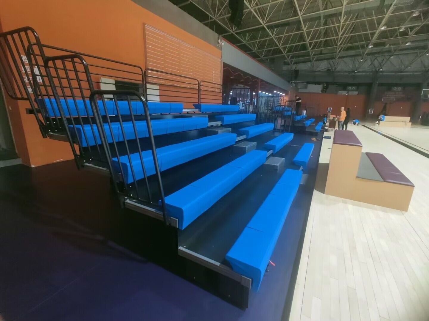 Factory new style Sport Retractable Bleachers system HDPE blow mold bench Stadium Seating Sports Stadium Bleachers