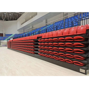 High Quality retractable bleachers with high back foldable HDPE Plastic Seats for Basketball court  Theater