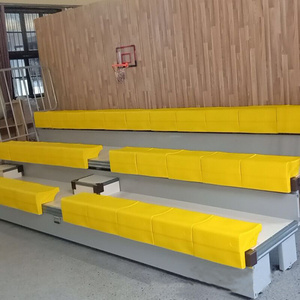 Factory Sport Retractable Bleachers with Stadium Seat HDPE corner Chair for basketball court , volleyball court,football court