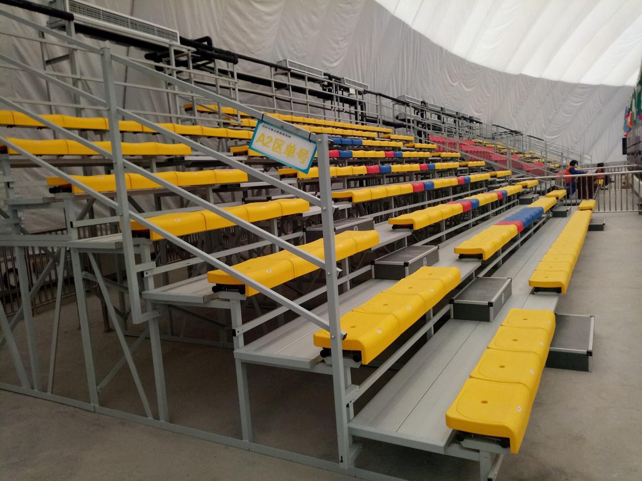 Factory new style Sport Retractable Bleachers system HDPE blow mold bench Stadium Seating Sports Stadium Bleachers