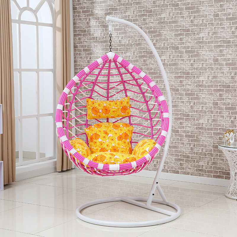 Hot Sale Outdoor Hanging Egg Chair Bedroom Rattan Patio Swing Chair with Stand