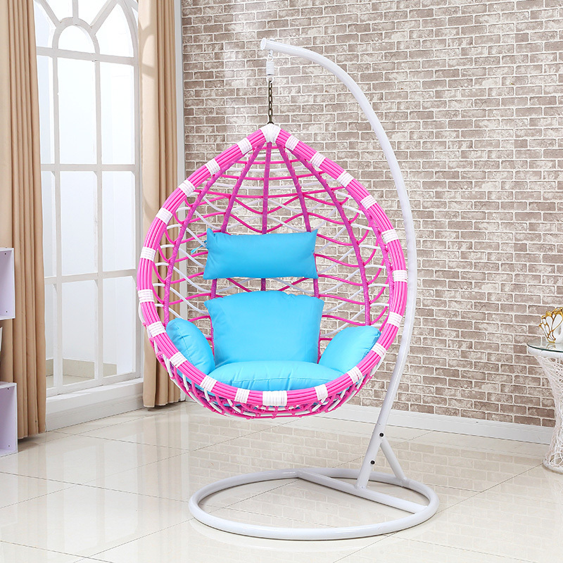 Hot Sale Outdoor Hanging Egg Chair Bedroom Rattan Patio Swing Chair with Stand