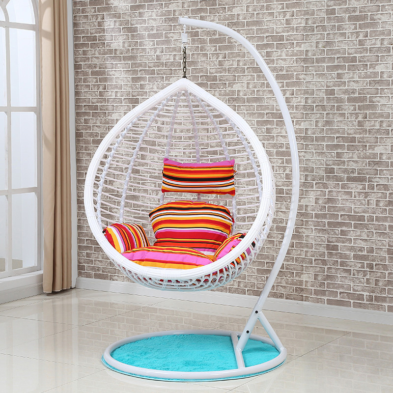 Cheap Hanging Swings Outdoor Rattan Beach Chair Metal Garden Swing Seat Egg Chair