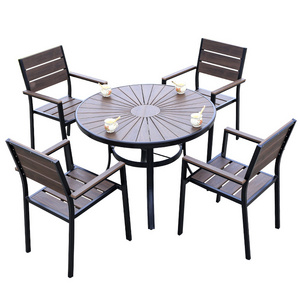 New Design Restaurant Outdoor Furniture Garden Set Round Outdoor Chair and Table Commercial Patio Furniture Set Manufacturer