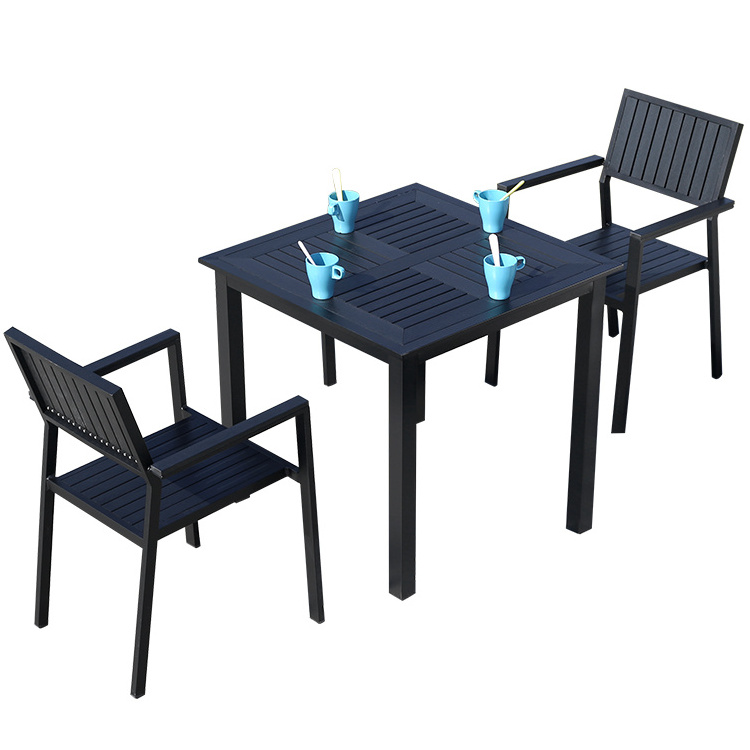 Small Dining Table Set 2 Chairs Patio Furniture Cafe Chairs and Tables Manufacturer Modern Garden Furniture Low MOQ Outdoor