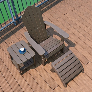 High Quality outdoor Patio Furniture factory garden Adirondack Chair coffee color Outdoor Plastic Non fading Adirondack Chairs