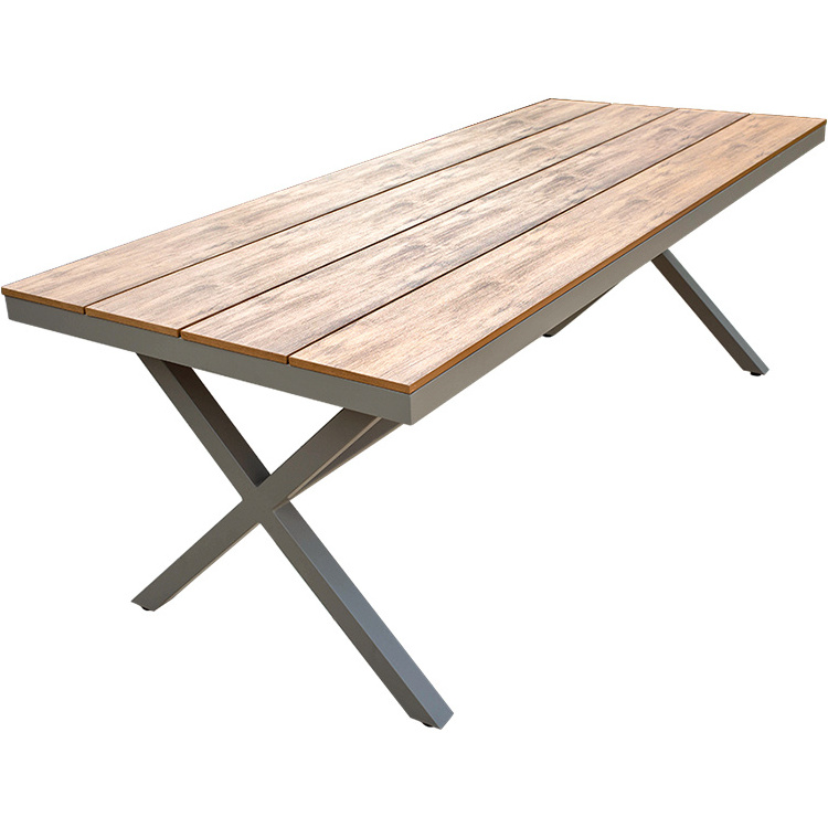 2024 Luxury High End Patio Table Teak Wood Outdoor Furniture Garden Table Manufacturer Modern Wood Table with Epoxy