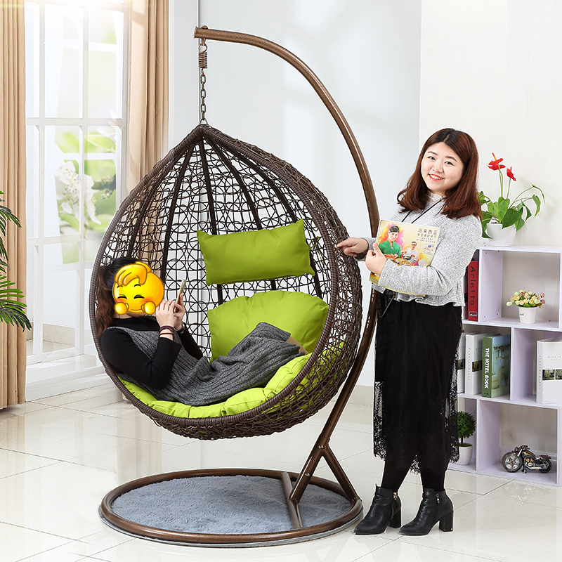 New Style Patio Hanging Swing Egg Rocking Chairs With Cushion For Adults Balcony