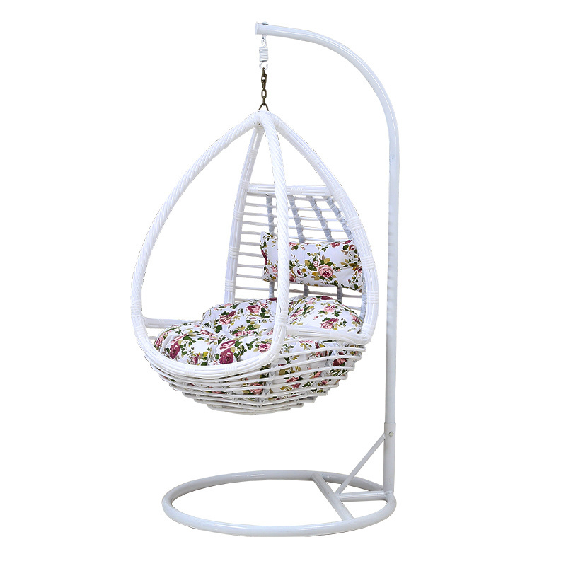 Cheap egg chair with legs white rattan outdoor furniture garden patio hanging swing chair for living room