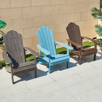 High Quality Recycled Pool Furniture Waterproof Patio Garden backyard Chair Hdpe Plastic Adirondack Chair from outdoor