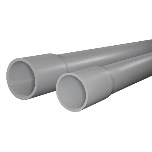 Schedule 40 Electrical PVC Pipe,Sunlight Resistant PVC Conduit In Gray with belled end