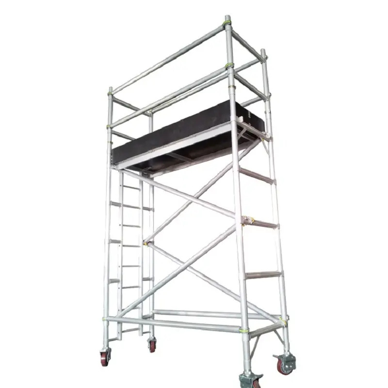 Construction hot-dip galvanized quick-lock mobile American ladder frame scaffolding