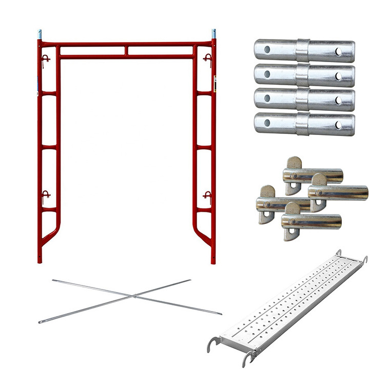 Construction Galvanized and Powder Coated Main Walk-Through frame scaffolding Walk-Thru H Door Frame