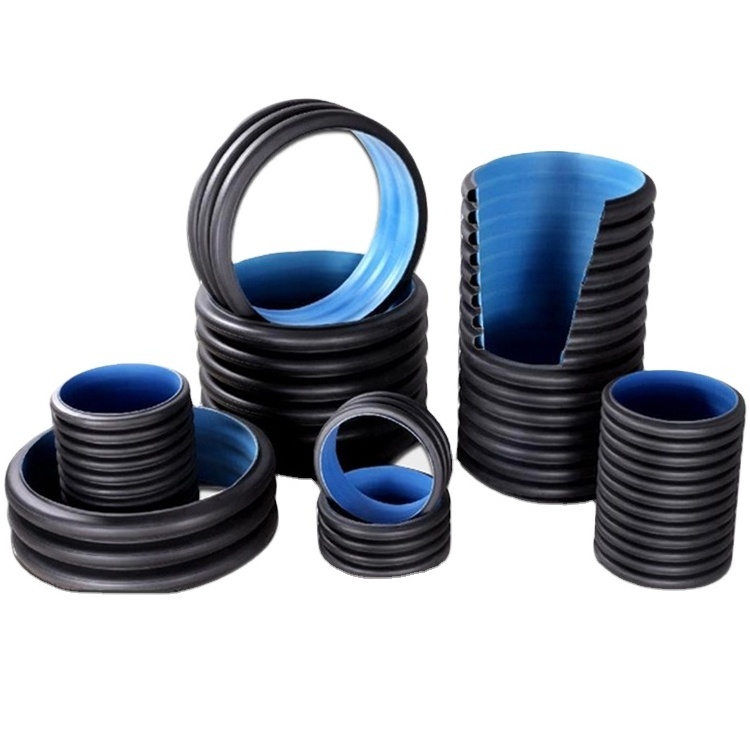 18 Inch HDPE Plastic Drriveway Culverts Pipe for Sale 300 400 600 Double Wall Corrugated HDPE Pipe SN8