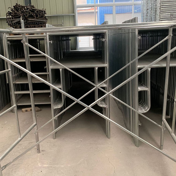 Construction Galvanized and Powder Coated Main Walk-Through frame scaffolding Walk-Thru H Door Frame