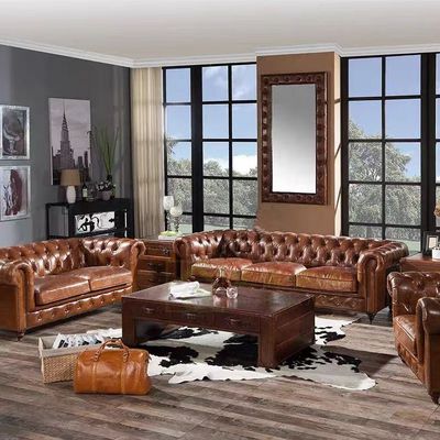 Modern Luxury Vintage Royal Antique Living Room Wooden Cushion Fabric Sectional Sofa