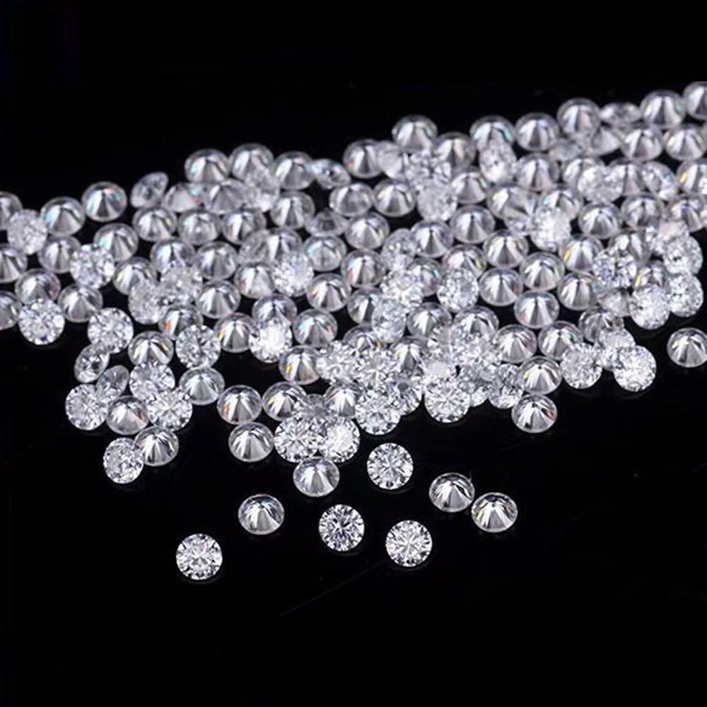 Bulk Wholesale Gemstones Synthetic White Diamond Machine Cut Cubic Zirconia 5A Grade Round Zircon Stone