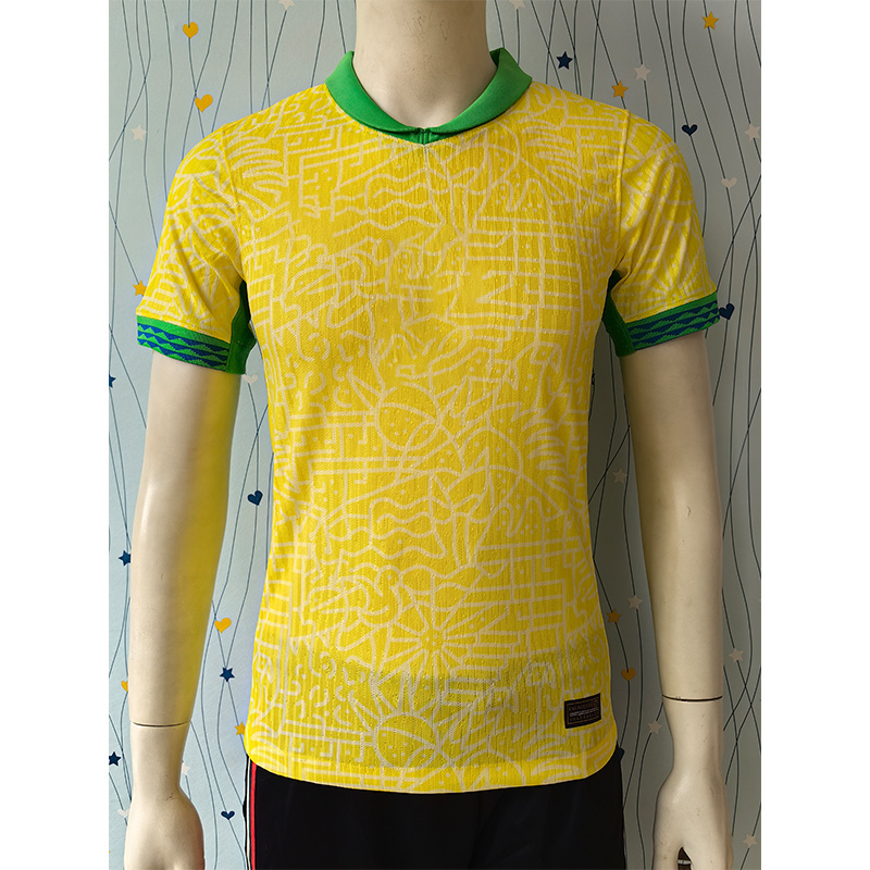 2024/25 season football match training quick dry soccer jersey national Brazil home jersey No. 10 Neymar football shirt suit