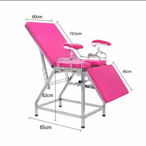 High quality Gynecology examination bed pin color examination bed for women bed chair foldable Gynecological chair