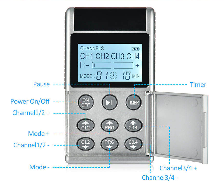 Low Frequency Pulse Digital Massager EMS TENS Therapy Instrument for Meridian Physical Therapy Equipment