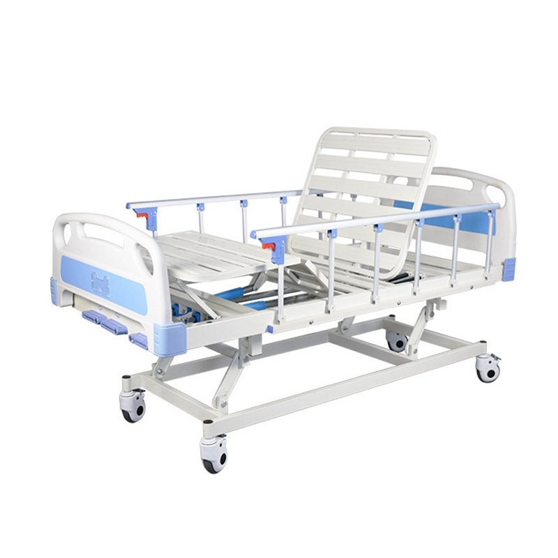 Factory Wholesale adjustable Three Function paralyzed patient elderly home care ICU three cranks Hospital Electric Medical Bed