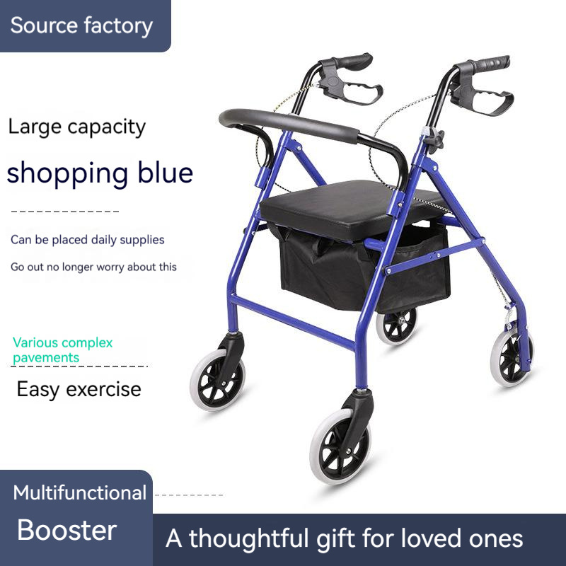 High Quality Aluminum Adult Rollator Walker Walking Aids With Handle and Brakes  Home Medical