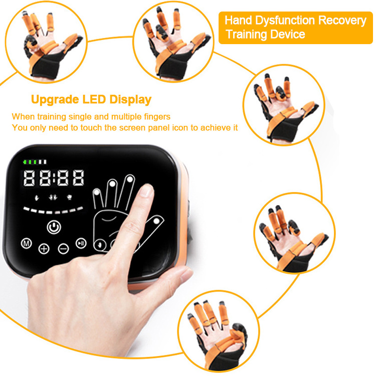 Factory Supply Pneumatic Home Stroke Patient Mirroring Hand Exercise Physiotherapy Recovery Training Finger Rehabilitation Glove