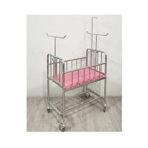 2023 Hospital Crib High Quality Hospital Children's Crib Stainless Steel Material Hydraulic Multifunction Adjustable