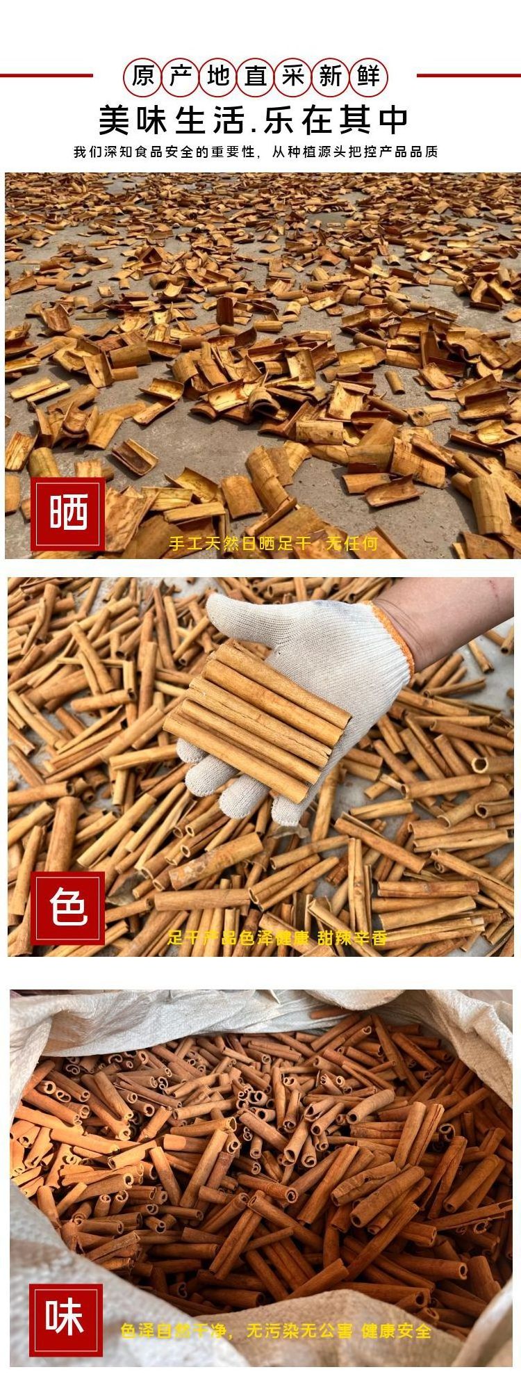 GXWW Export Guangxi Origin Raw Materials Spice Compressed Pressed Cassia Cinnamon From Whole Cassia Sticks