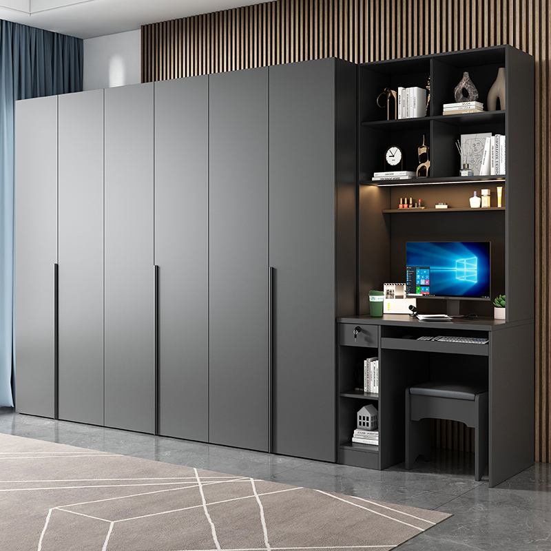 Wardrobes Home Bedroom Desk One Combination Cloakroom Nordic Light Luxury Modern Simple Minimalist Corner Large Wardrobe Closet