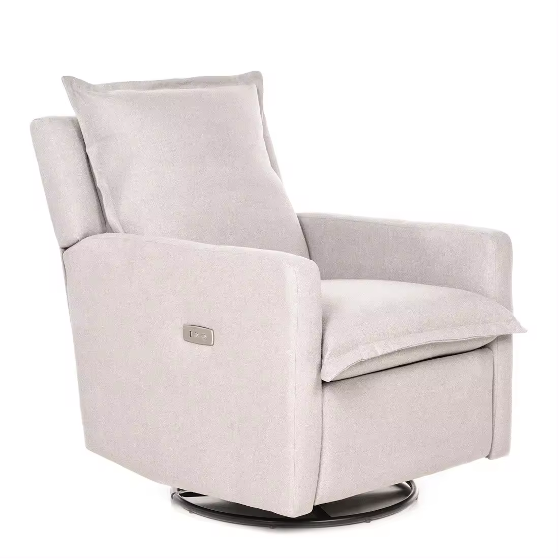 Nursery Room Swivel Glider Chair Comfortable Living Room Rocking Armchair Functional Curve Back Swivel Glider Chairs