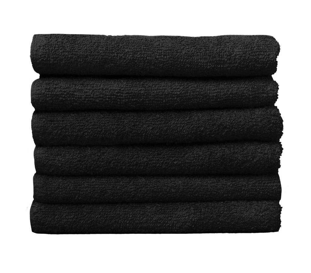 Ready Stock bleach proof salon towels cotton barbershop logo custom hair towel bleach resistant bleach safe salon towels black