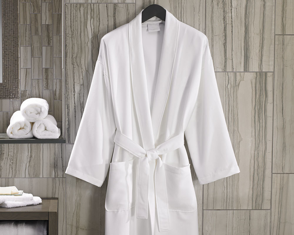 Luxury Hotel Microfiber Bathrobe 5-star hotel bath robe with hood double layer soft and absorbent bath robe custom logo