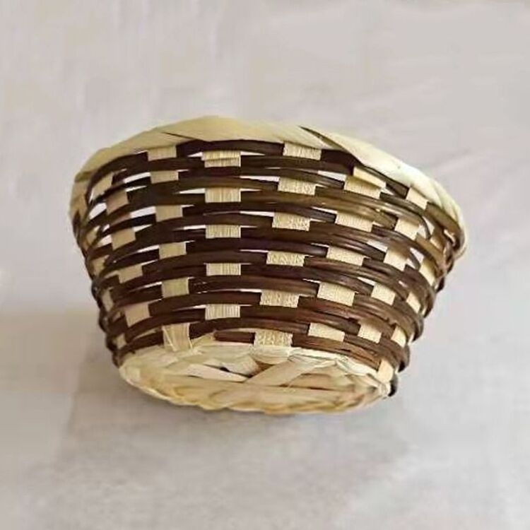 Handmade Bamboo Fruit Basket Fruit Plate Lace Storage Basket