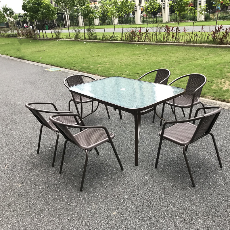 Outdoor Chairs Garden Furniture Black  Plastic Rattan Chair