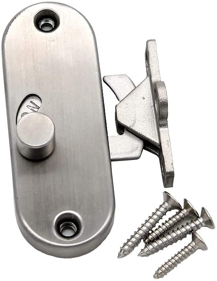 4 inches Sliding barn Door Lock Sliding Door Lock 90 Degree  Stainless Steel Latch for barn door