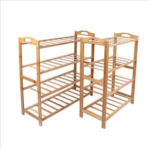 Modern Brown Wood Storage Cabinet Easy to Assemble Dustproof Multi-Layer Multifunctional Shoe Rack for Home Furniture