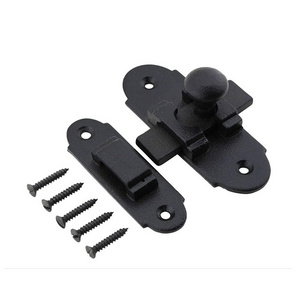 3 inches Black Slide Bolt Door Latch Antique Wrought Iron Small Metal Sliding Latches for Windows Or Cabinet Doors Rust Locks