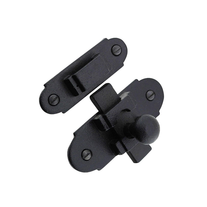 3 inches Black Slide Bolt Door Latch Antique Wrought Iron Small Metal Sliding Latches for Windows Or Cabinet Doors Rust Locks