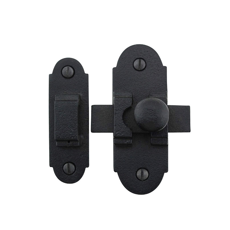 3 inches Black Slide Bolt Door Latch Antique Wrought Iron Small Metal Sliding Latches for Windows Or Cabinet Doors Rust Locks