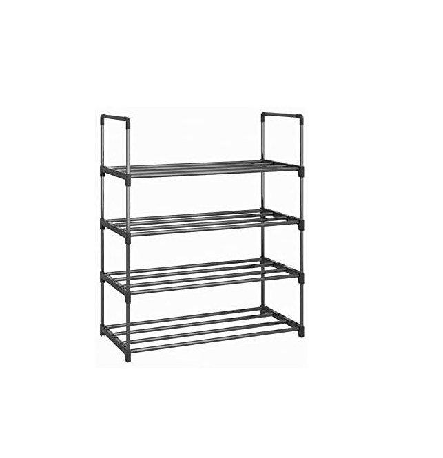 2022 Factory Price Metal Black Modern 10 Tiers Space Saving Large Shoe Rack Organizer Shelf For Living Room