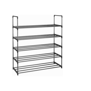 2022 Factory Price Metal Black Modern 10 Tiers Space Saving Large Shoe Rack Organizer Shelf For Living Room