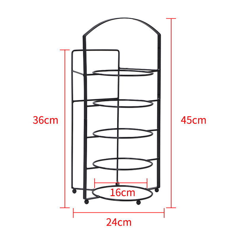 Wholesale Custom High quality metal portable kitchen gold plate rack storage shelf for home hotel apartment