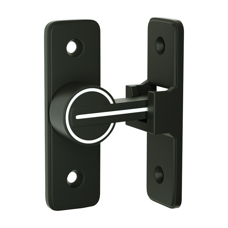 Zinc Alloy 90 Degree Black Heavy Duty H Bolt Barn Door Latch Lock For Sliding Wooden Doors luminous