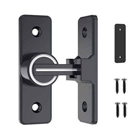 Iron Barn Door Lock Hardware 90 Degree Heavy Duty Gate Flip Latch Safety Door Bolt Latch Lock Barn Sliding Home Garden 1-Year